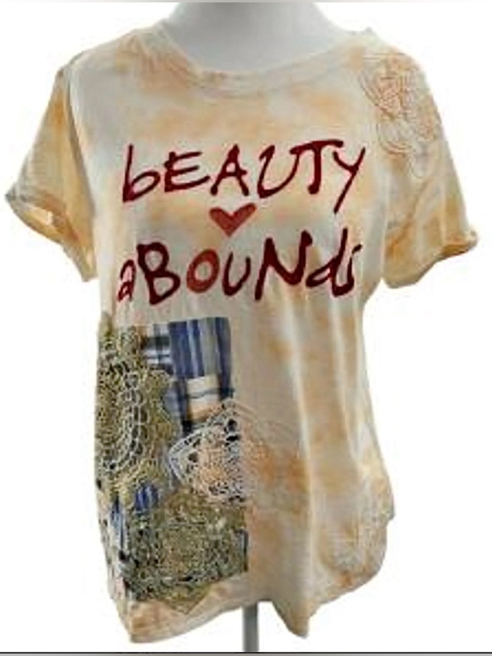 Pilcro Embroidered and Lace Tee.